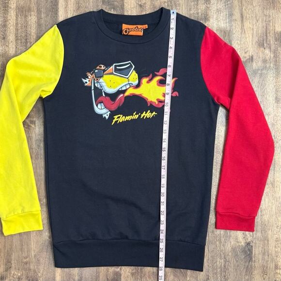 Cheetos Flamin’ Hot Chester Colorblock Sweatshirt PepsiCo Black Sz Unisex Small - Picture 6 of 9